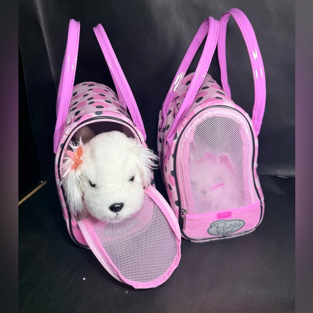 Pucci‎ Pups plush dog carrier set